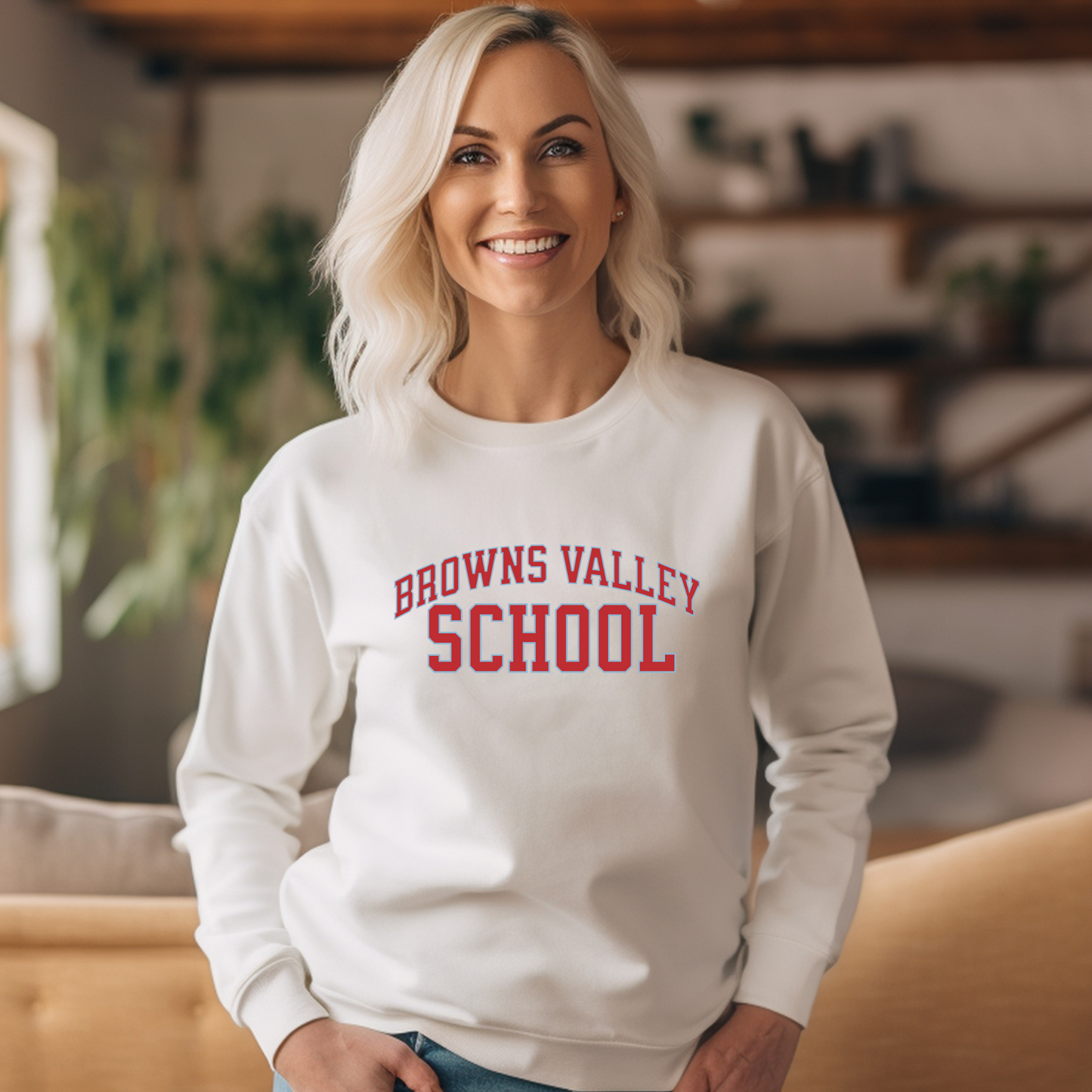 Adult Browns Valley School Crewneck Pullover