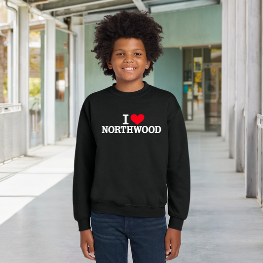 I <3 Northwood Youth Crewneck Pullover