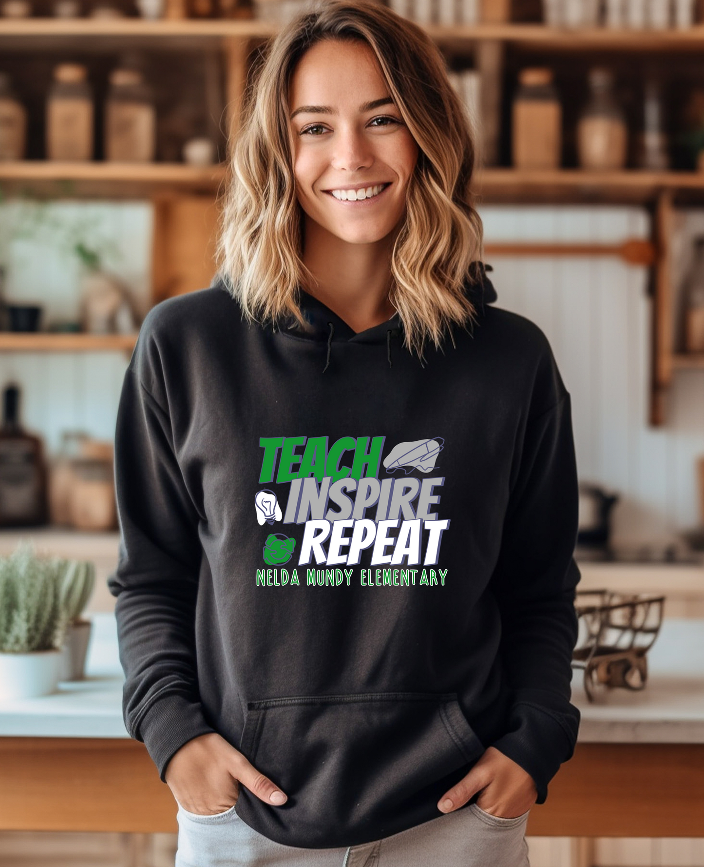 Teach Inspire Repeat Unisex Hoodie