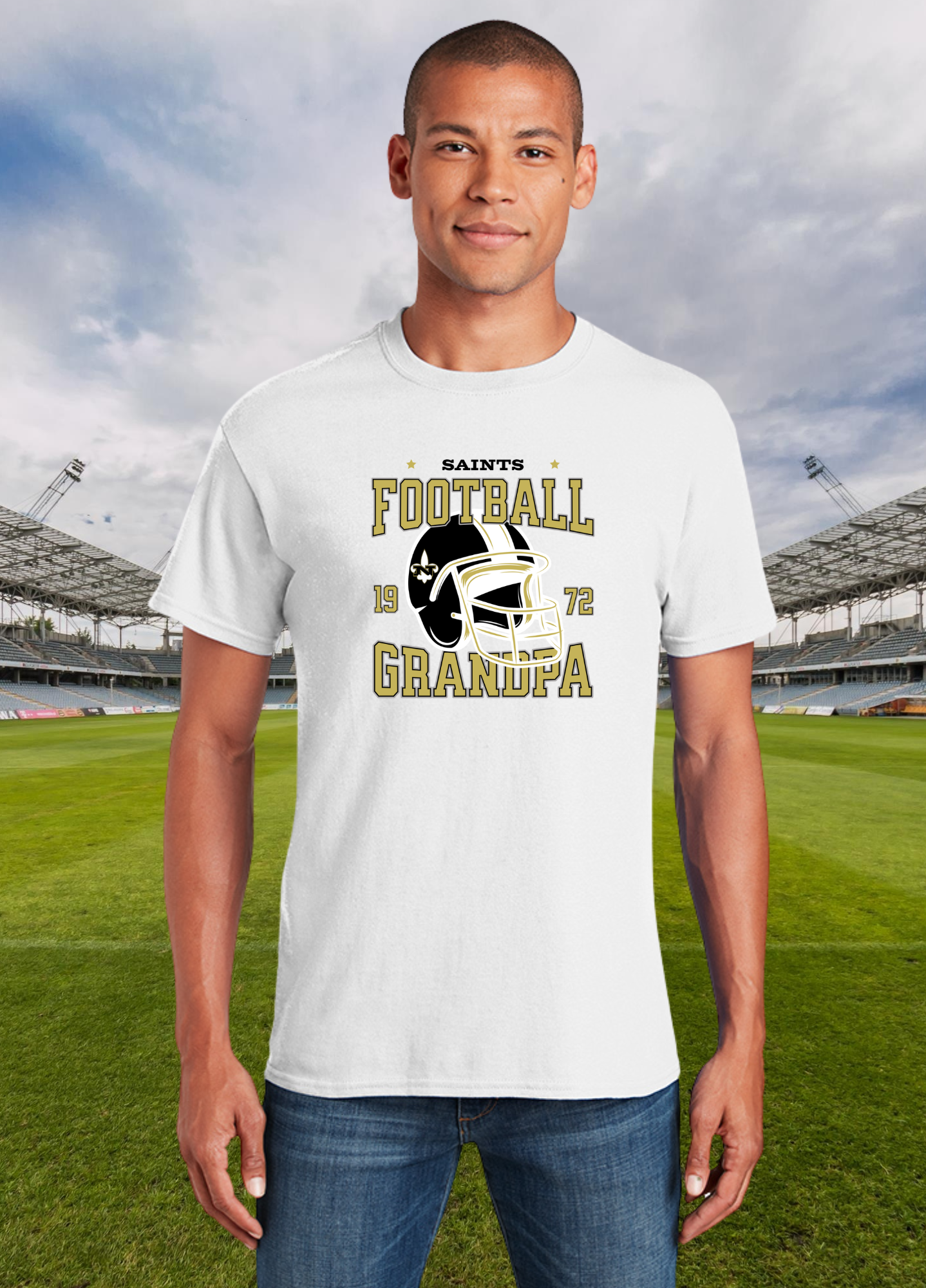 Saints Football Grandpa Tee