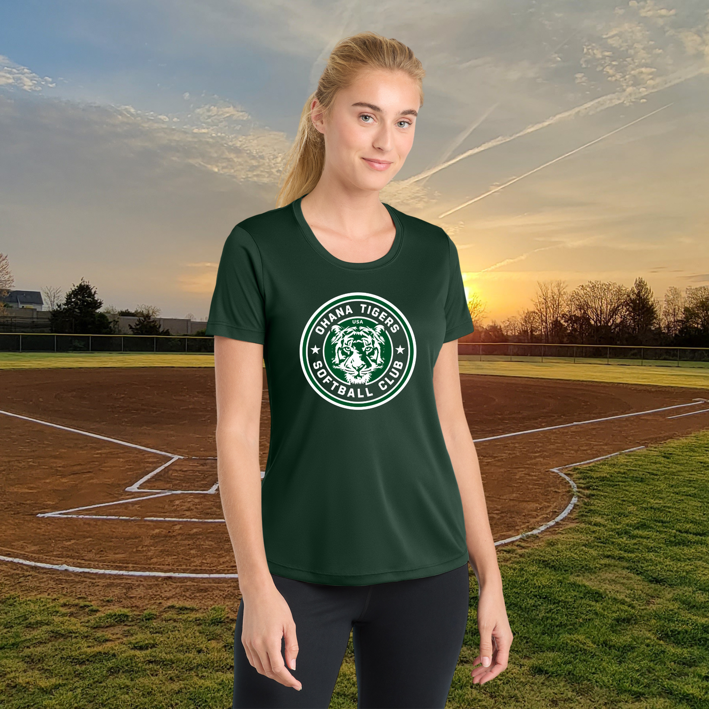 OT Softball Club Ladies Athletic Style Tee