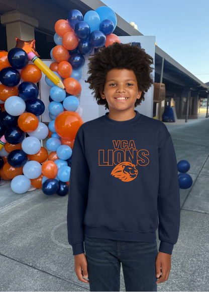 Youth VCA Lions Head Crewneck
