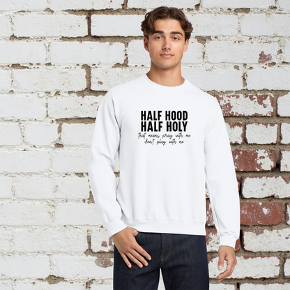 Half Holy Unisex Crewneck Pullover