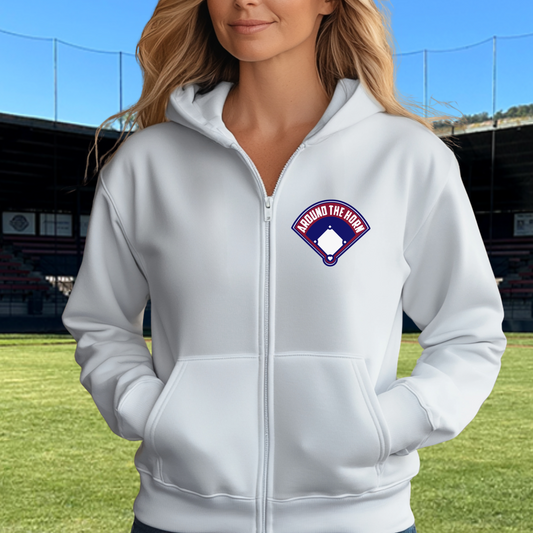 Around The Horn Adult Zip Up Hoodie
