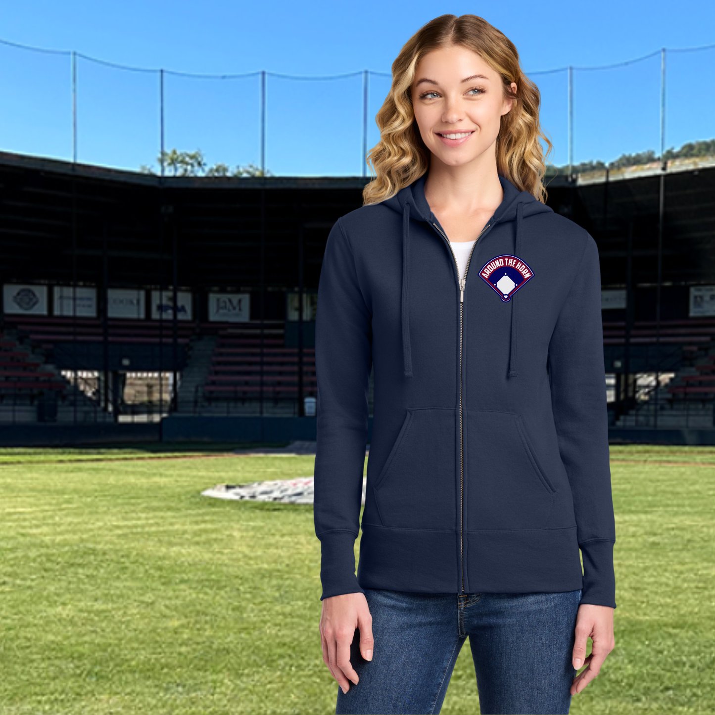 Around The Horn Ladies Full Zip Hoodie