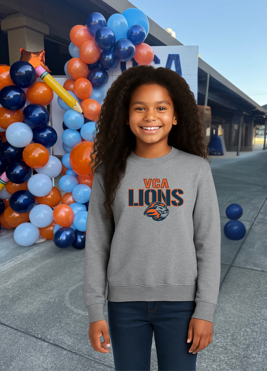 Youth VCA Lions Head Crewneck