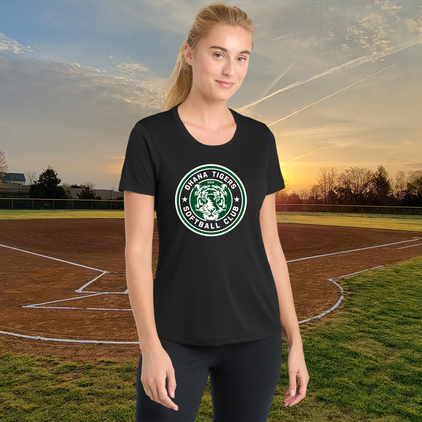 OT Softball Club Ladies Athletic Style Tee