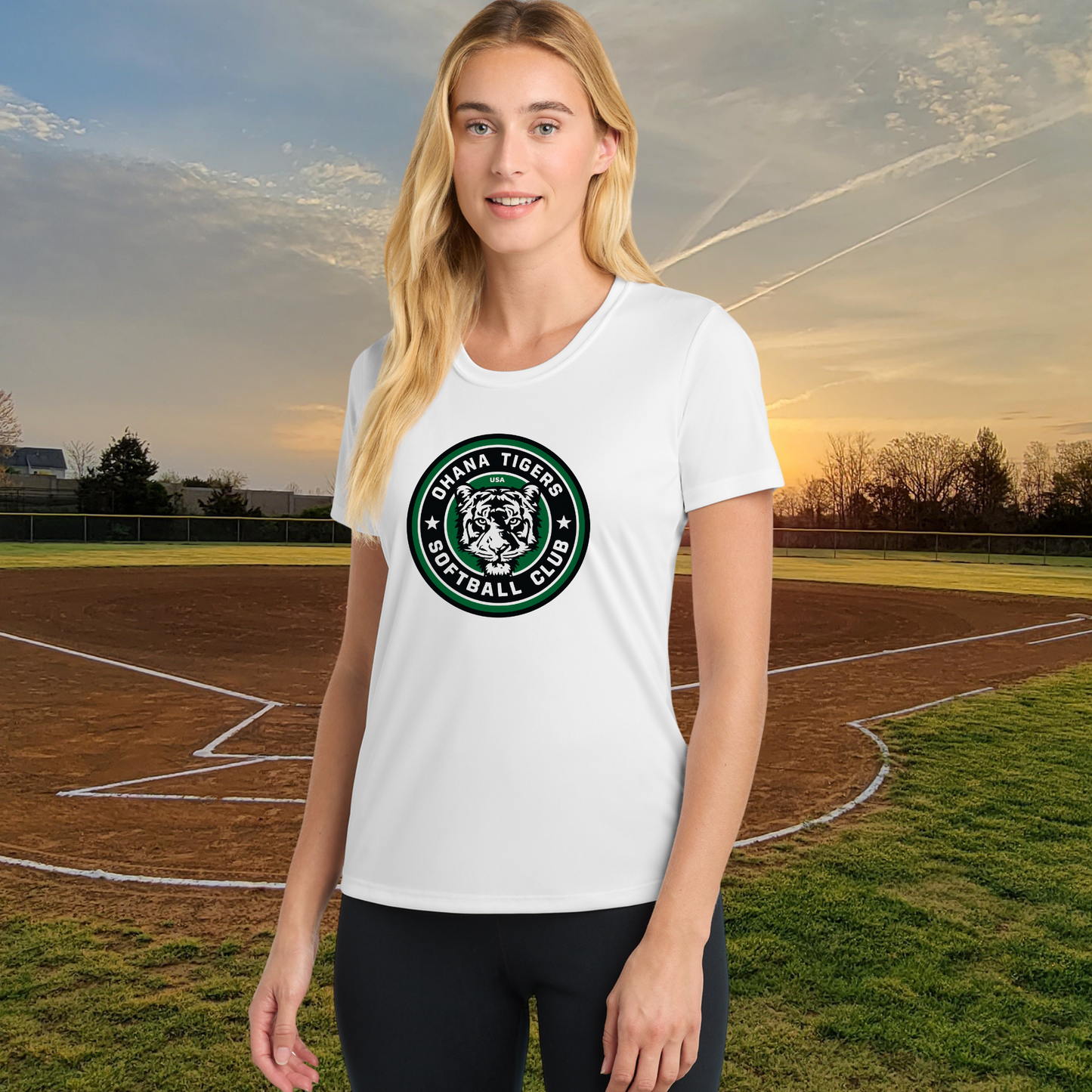 OT Softball Club Ladies Athletic Style Tee