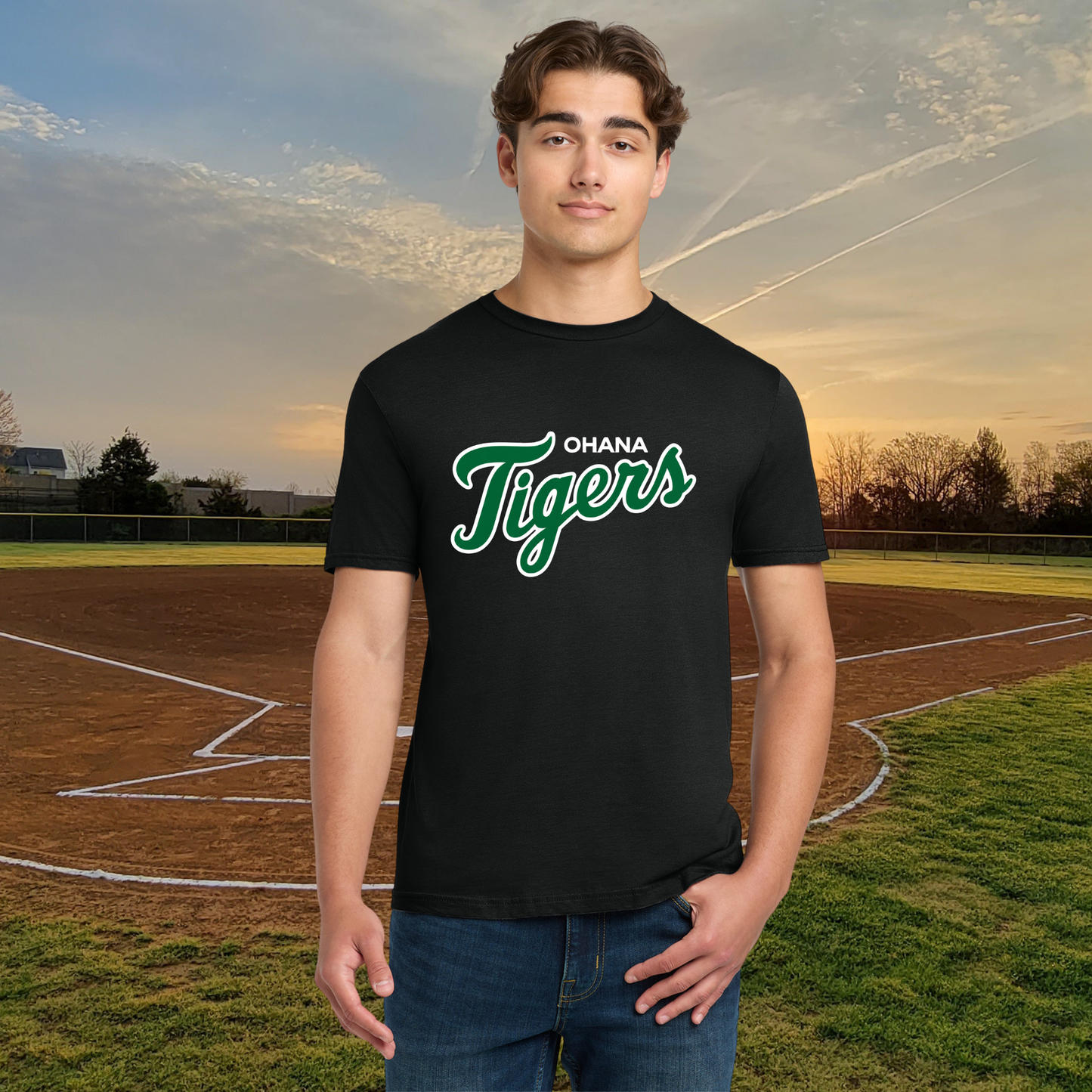 Ohana Tigers Script Softstyle Unisex Tee