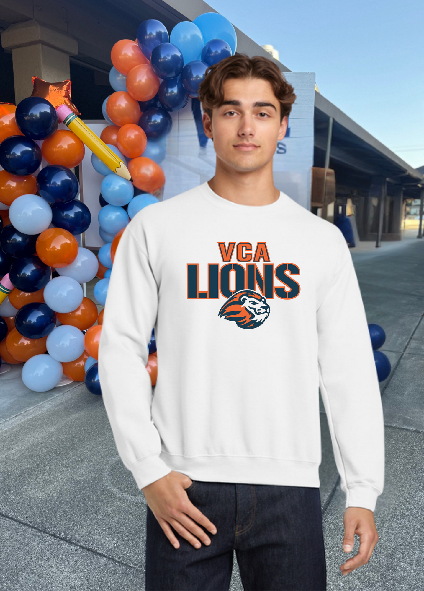 Unisex VCA Lions Head Crewneck