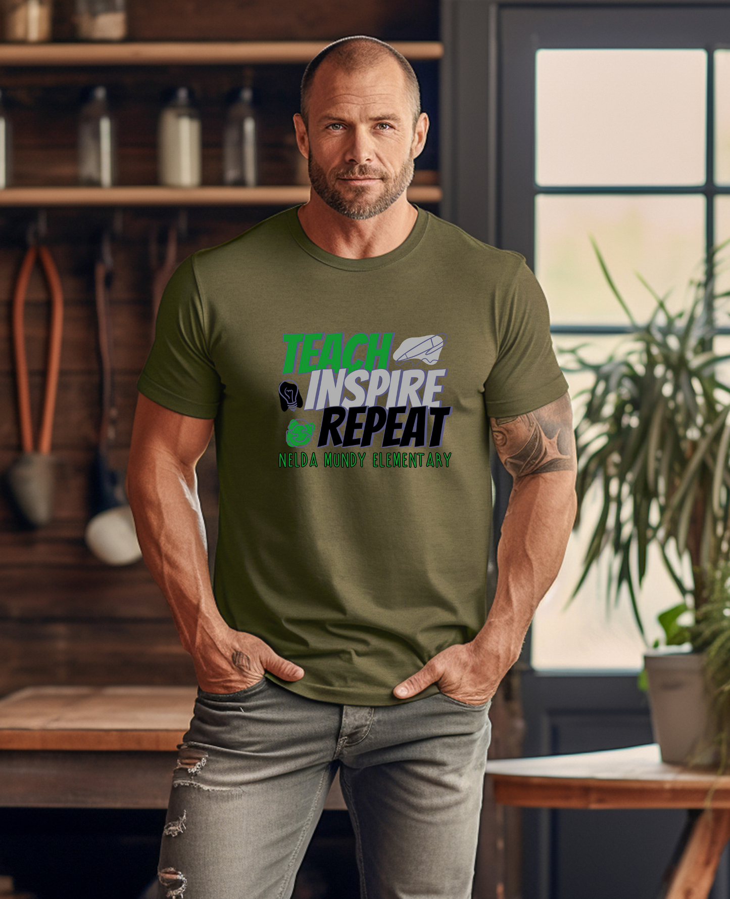 Teach Inspire Repeat Short Sleeve Tee