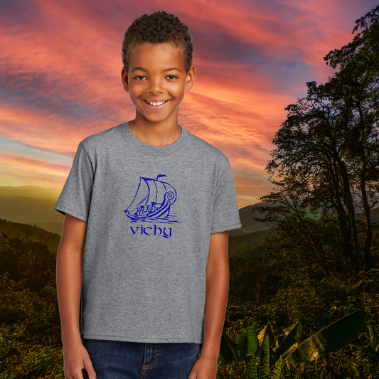 Youth Vichy Viking Ship Cotton Tee