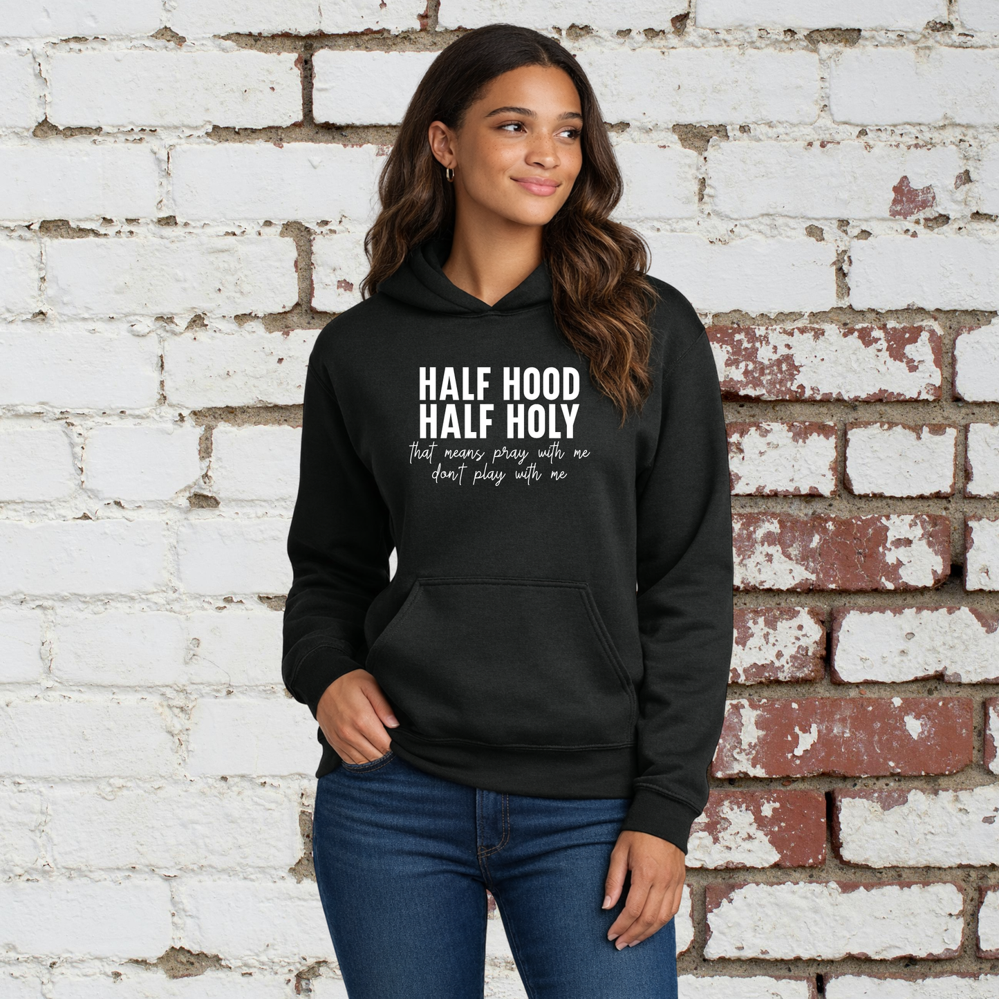 Half Holy Unisex Hoodie