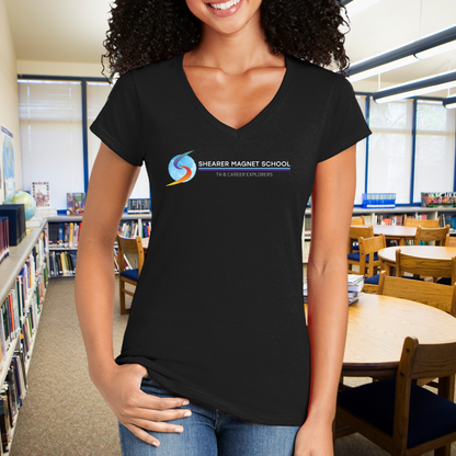 Shearer Magnet School Ladies V-Neck Tee