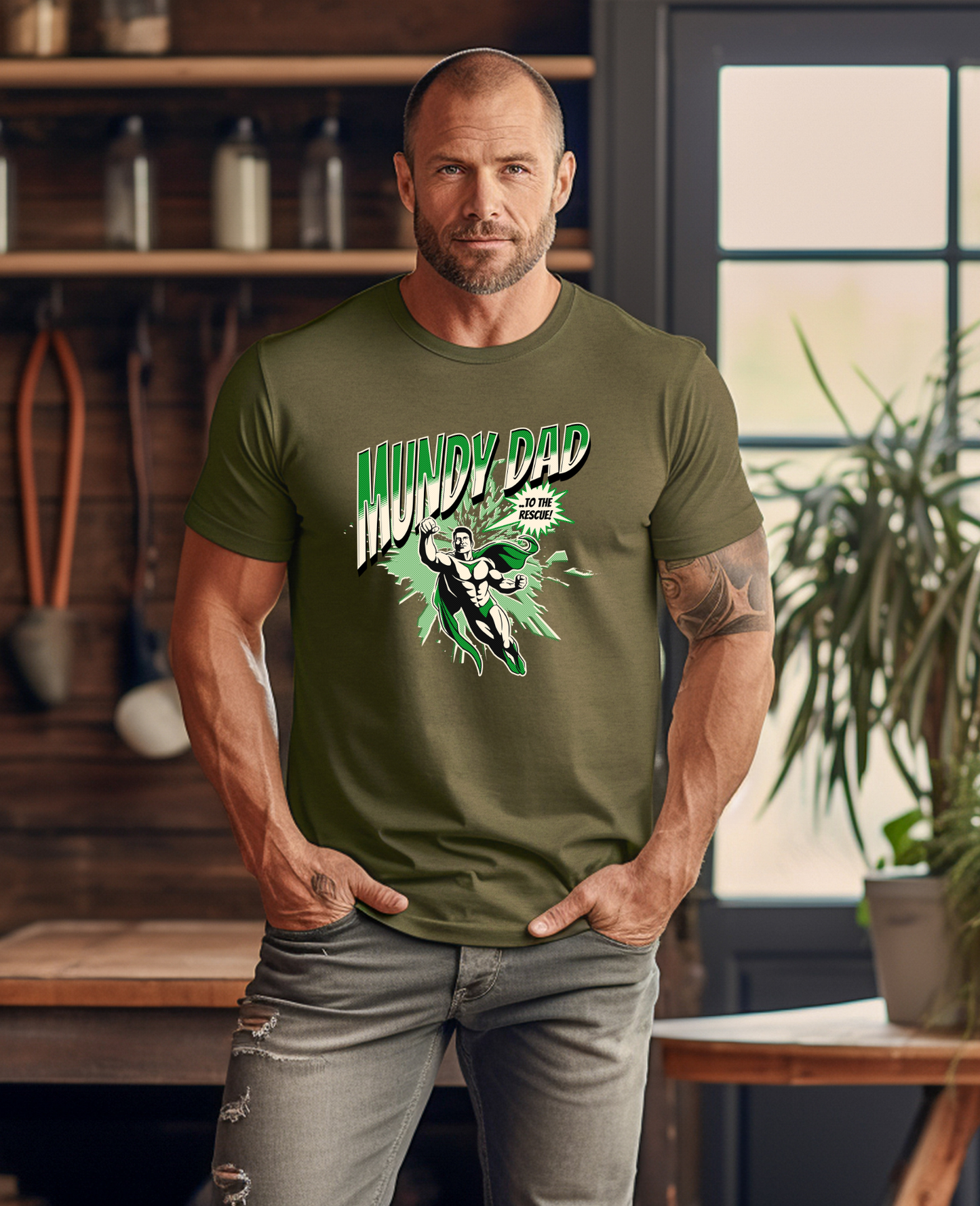 "Superhero" Mundy Dad Short Sleeve Tee