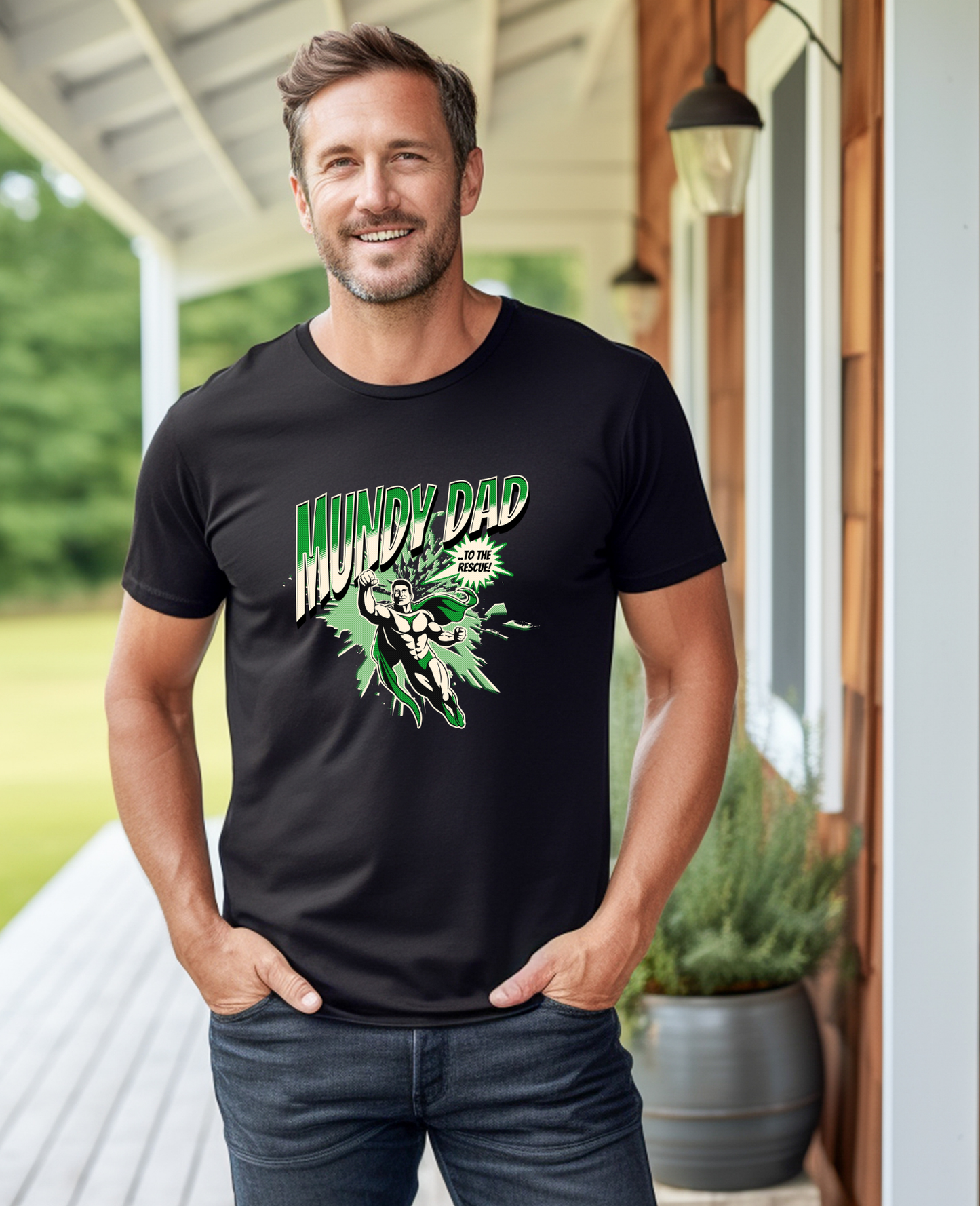 "Superhero" Mundy Dad Short Sleeve Tee