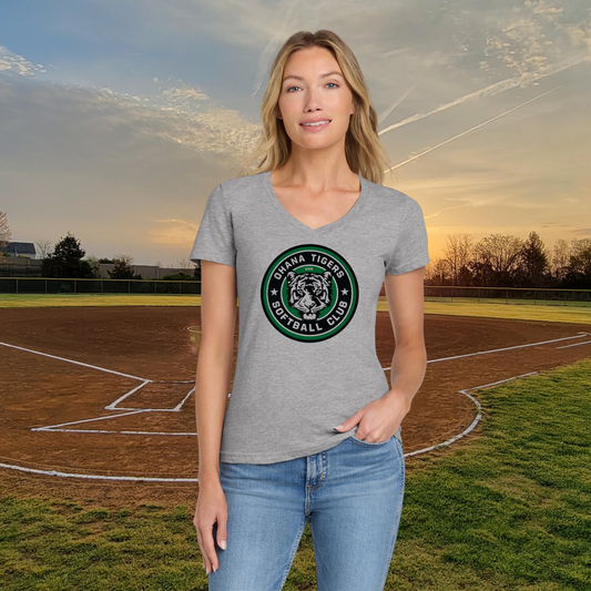 OT Softball Club Softstyle Ladies V-Neck Tee