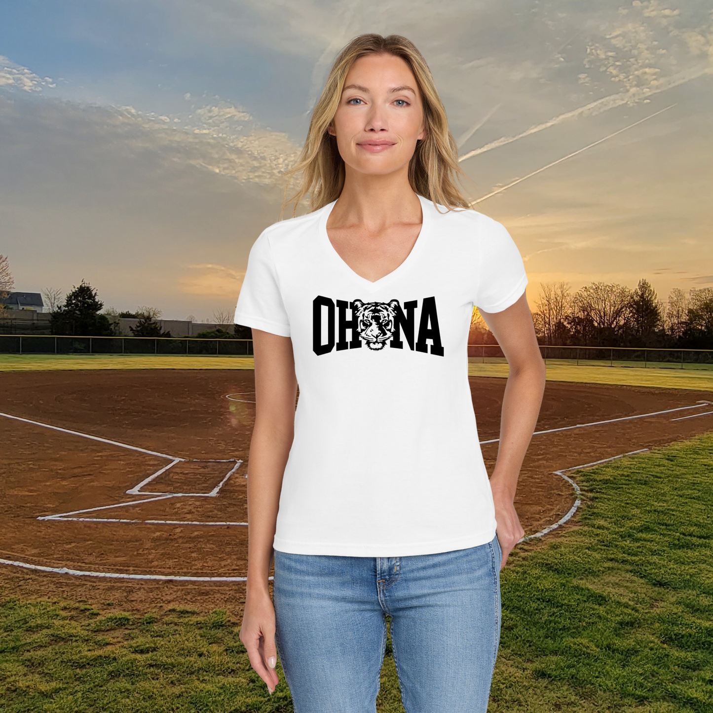 Ohana Softsyle Ladies V-Neck Tee