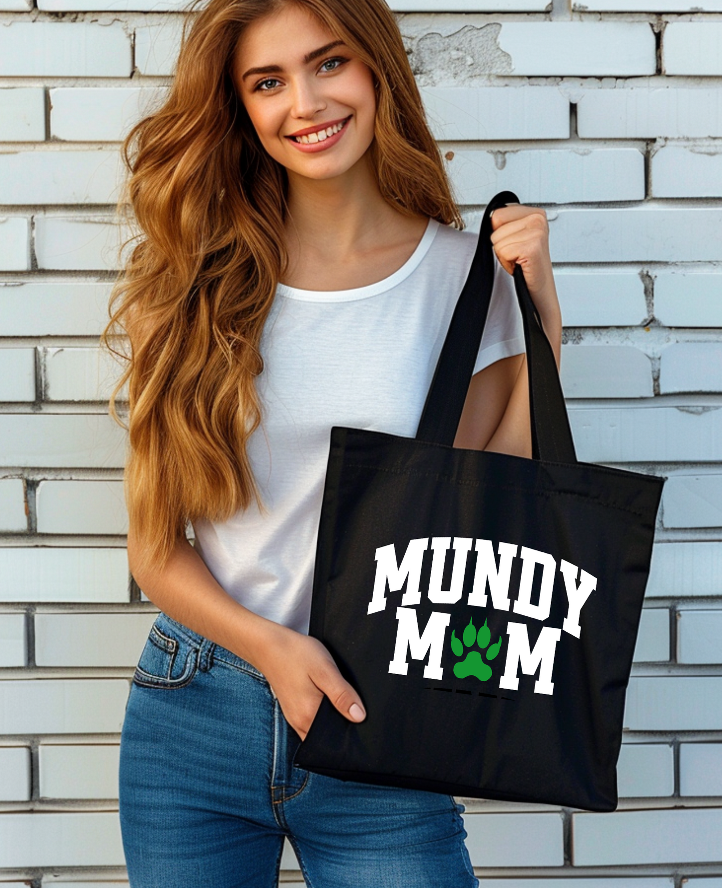 Black Nelda Mundy Tote Bags (Multiple Designs)