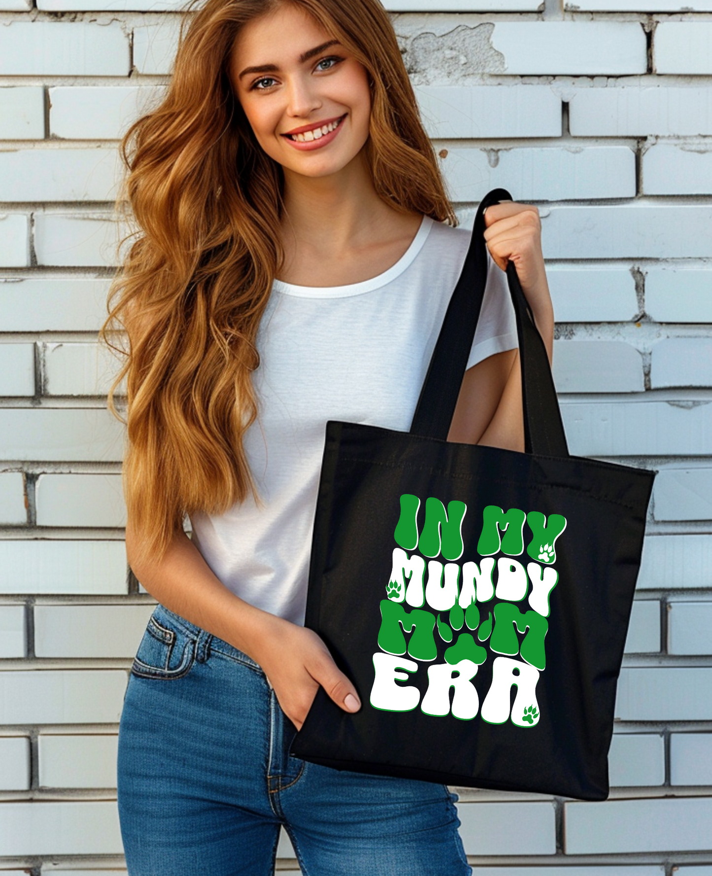 Black Nelda Mundy Tote Bags (Multiple Designs)