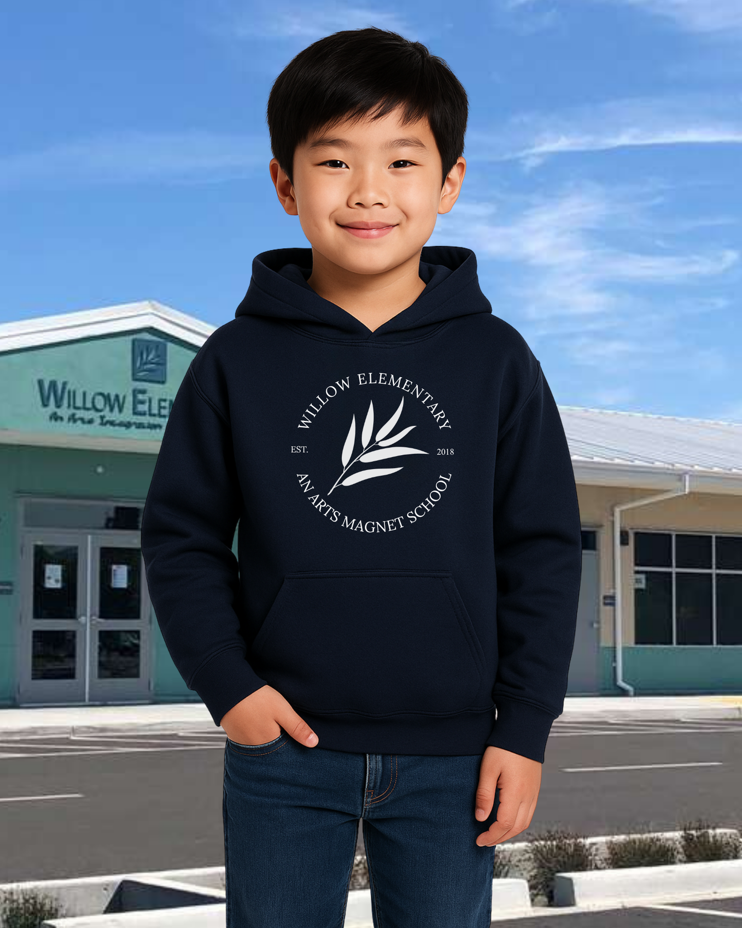 Willow Arts Magnet Est. 2018 Youth Hoodie