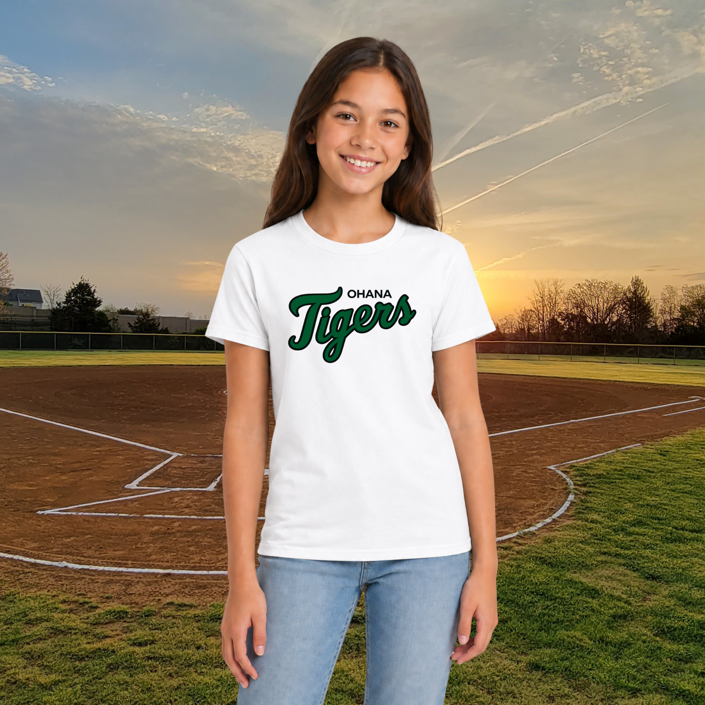 Ohana Tigers Script Softstyle Youth Tee