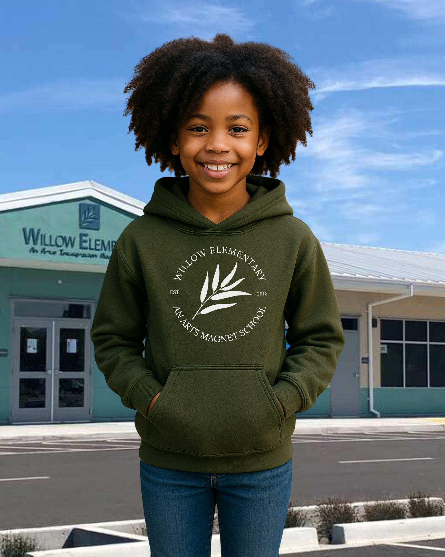 Willow Arts Magnet Est. 2018 Youth Hoodie