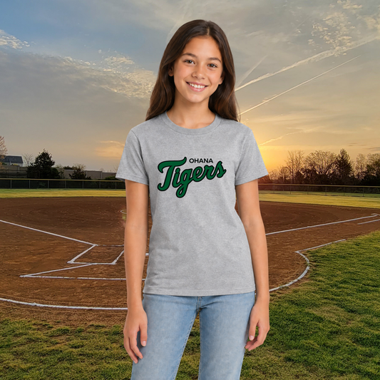 Ohana Tigers Script Softstyle Youth Tee