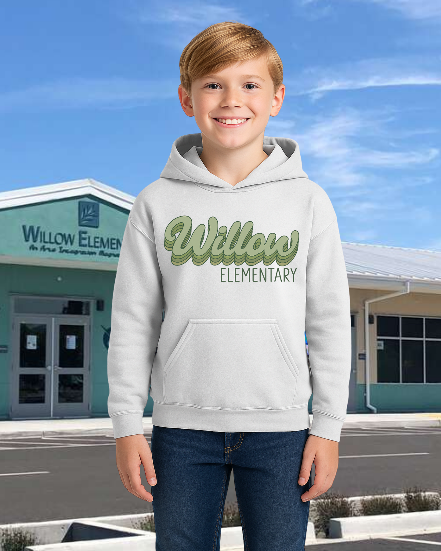 Willow Elementary Retro Youth Hoodie
