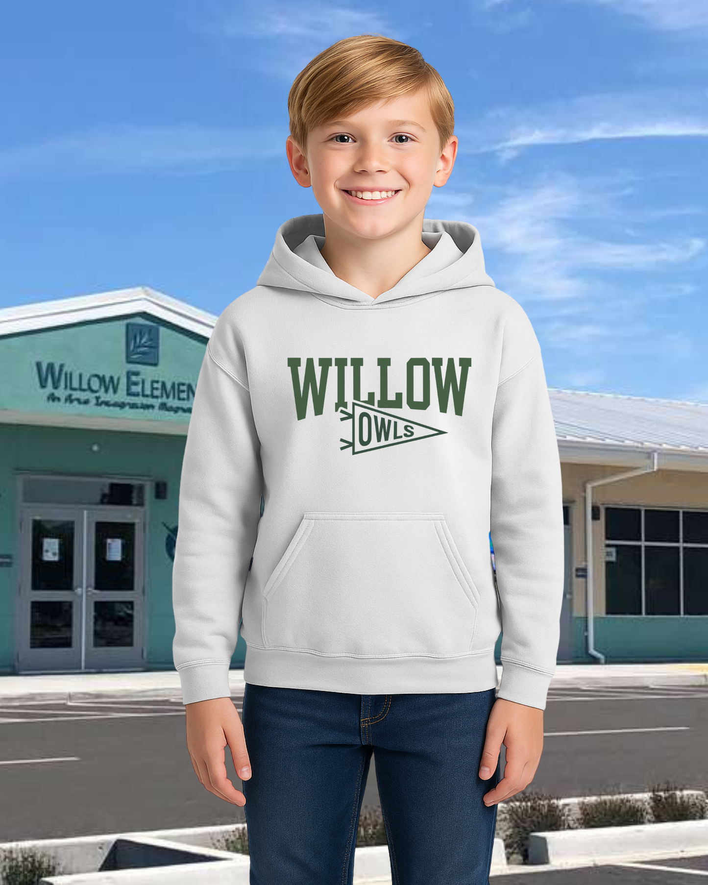 Willow Pennant Youth Hoodie