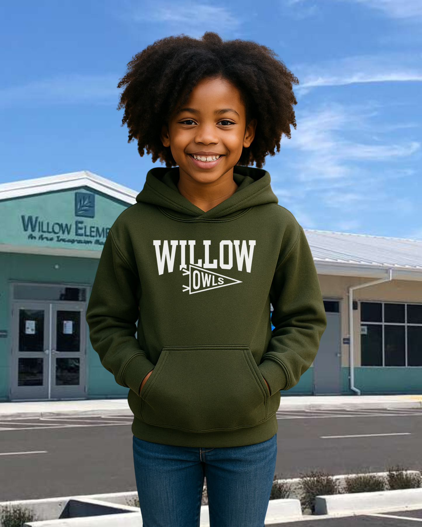 Willow Pennant Youth Hoodie
