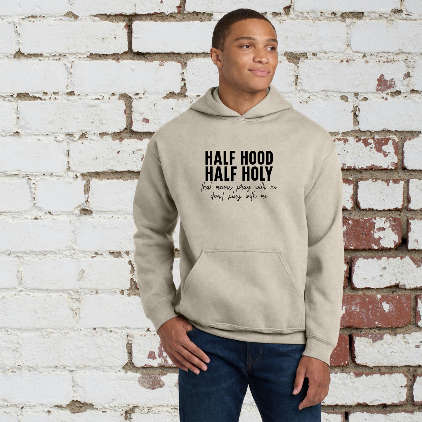 Half Holy Unisex Hoodie