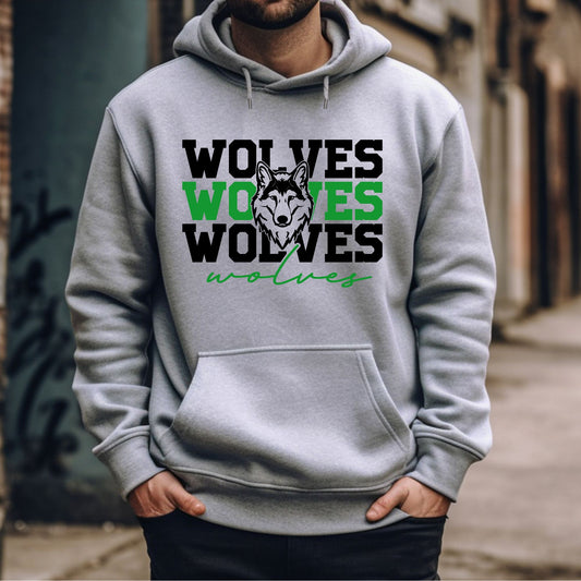 Wolves Adult Hoodie