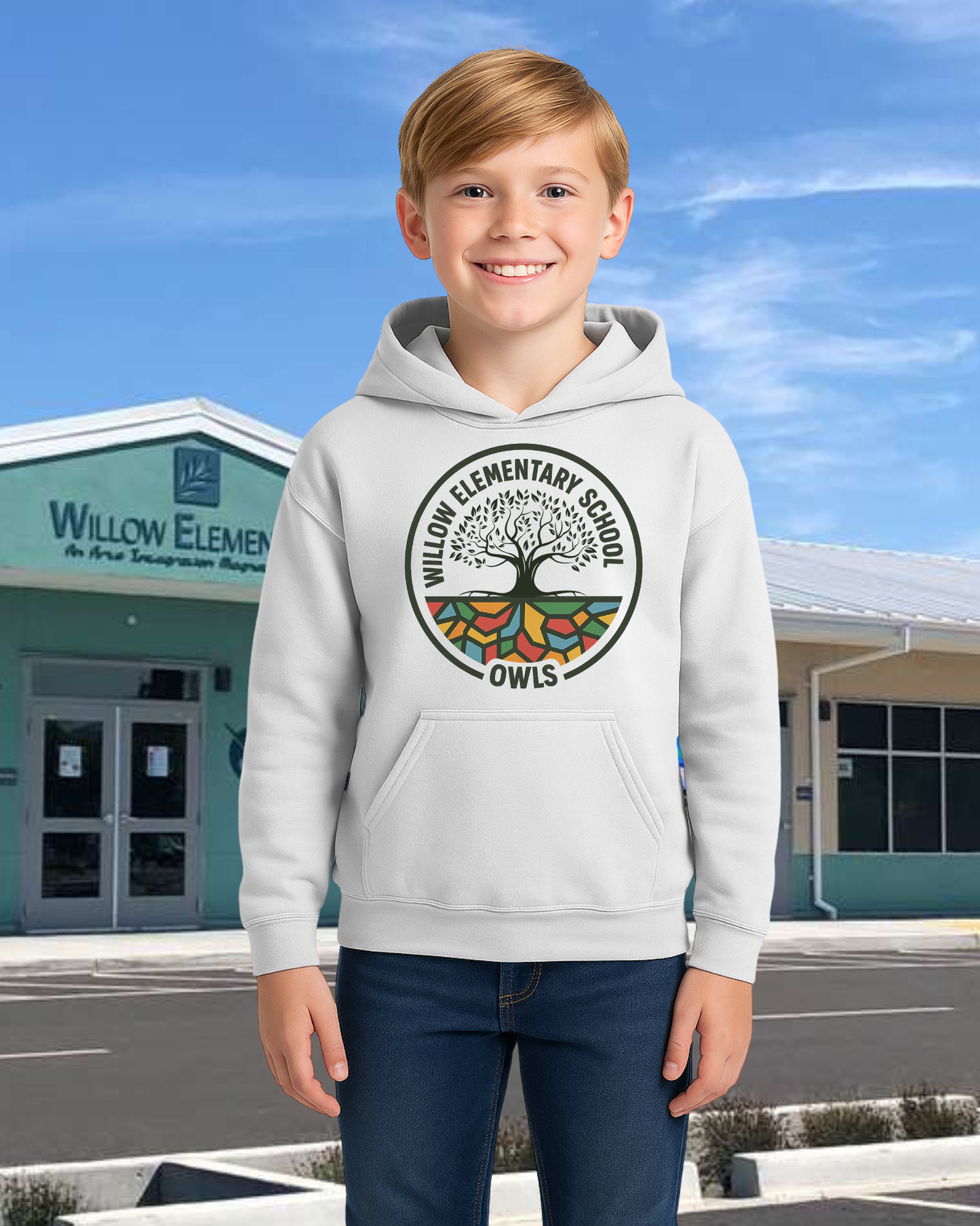 Willow Owls Rooted Youth Hoodie