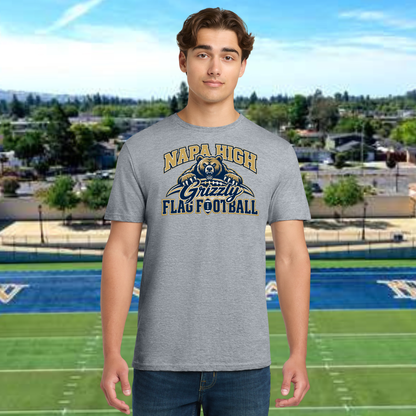 Grizzly Flag Football Adult Unisex Tee