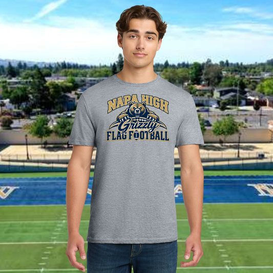 Grizzly Flag Football Adult Unisex Tee