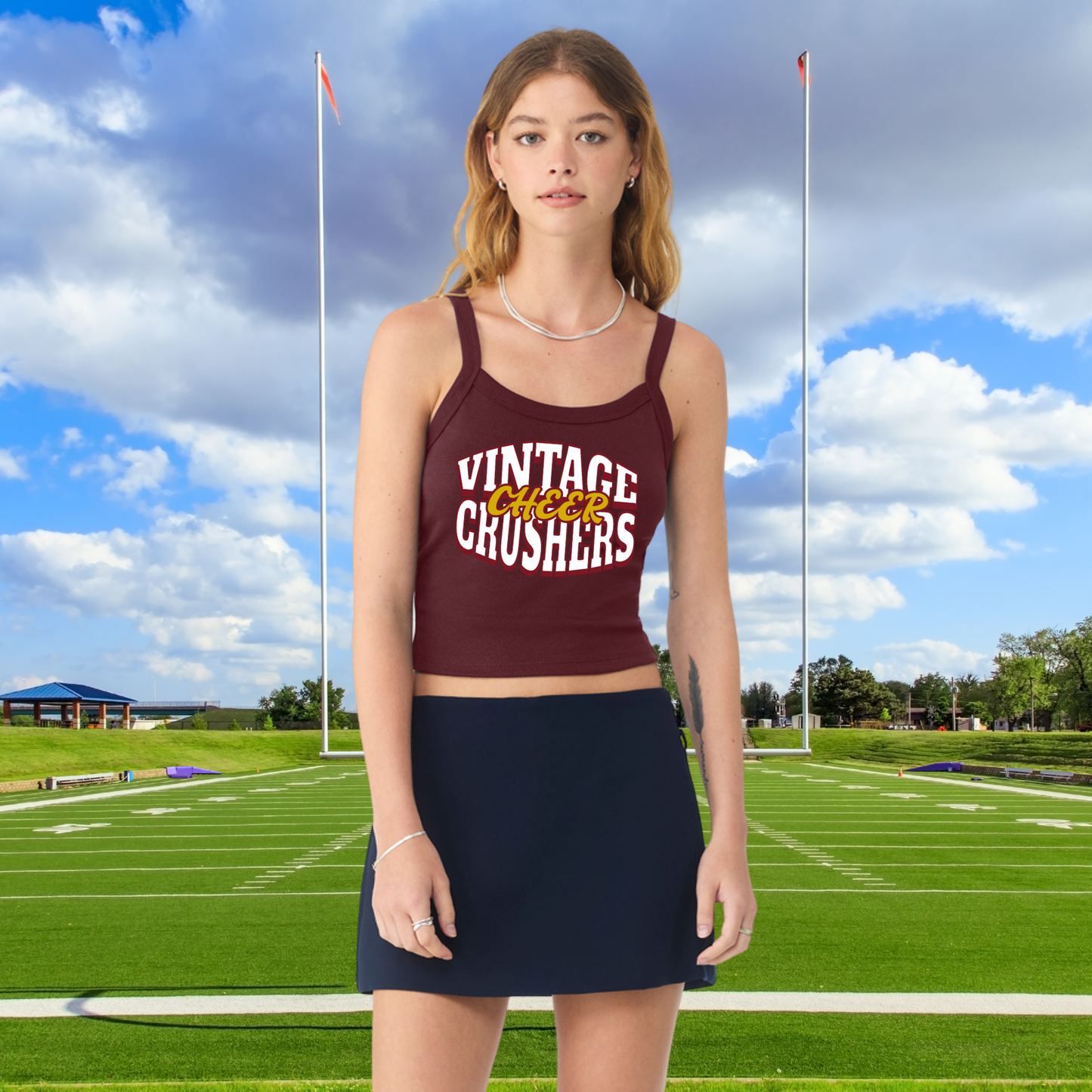 Vintage Crushers Cheer Ladies Tank