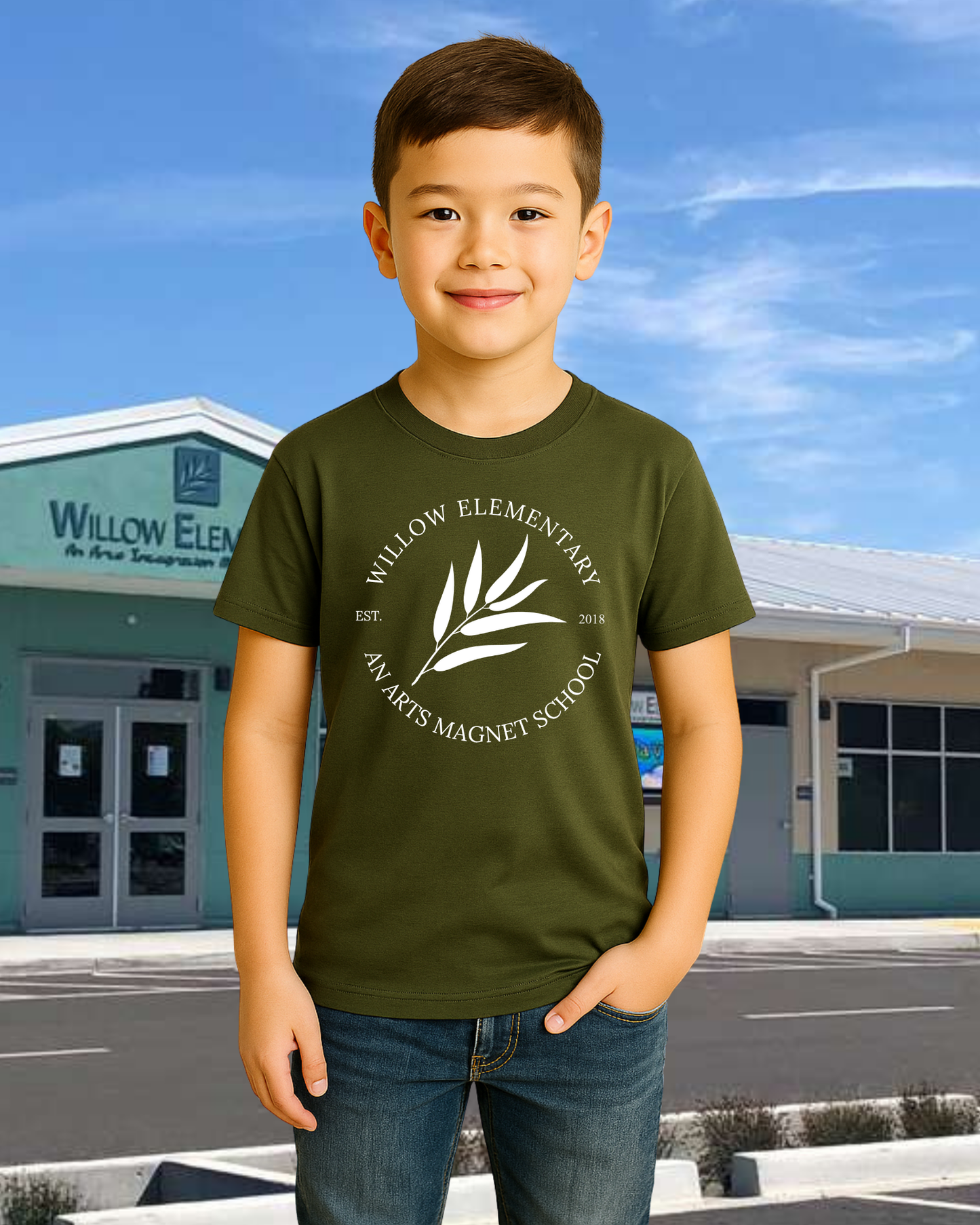 Willow Arts Magnet Est. 2018 Youth Tee