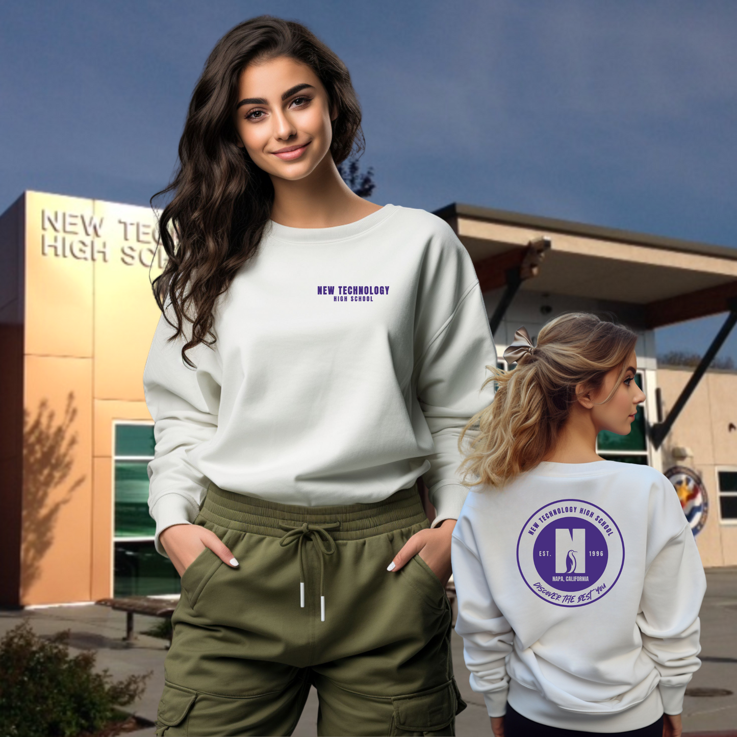 New Tech School Unisex Crewneck Pullover