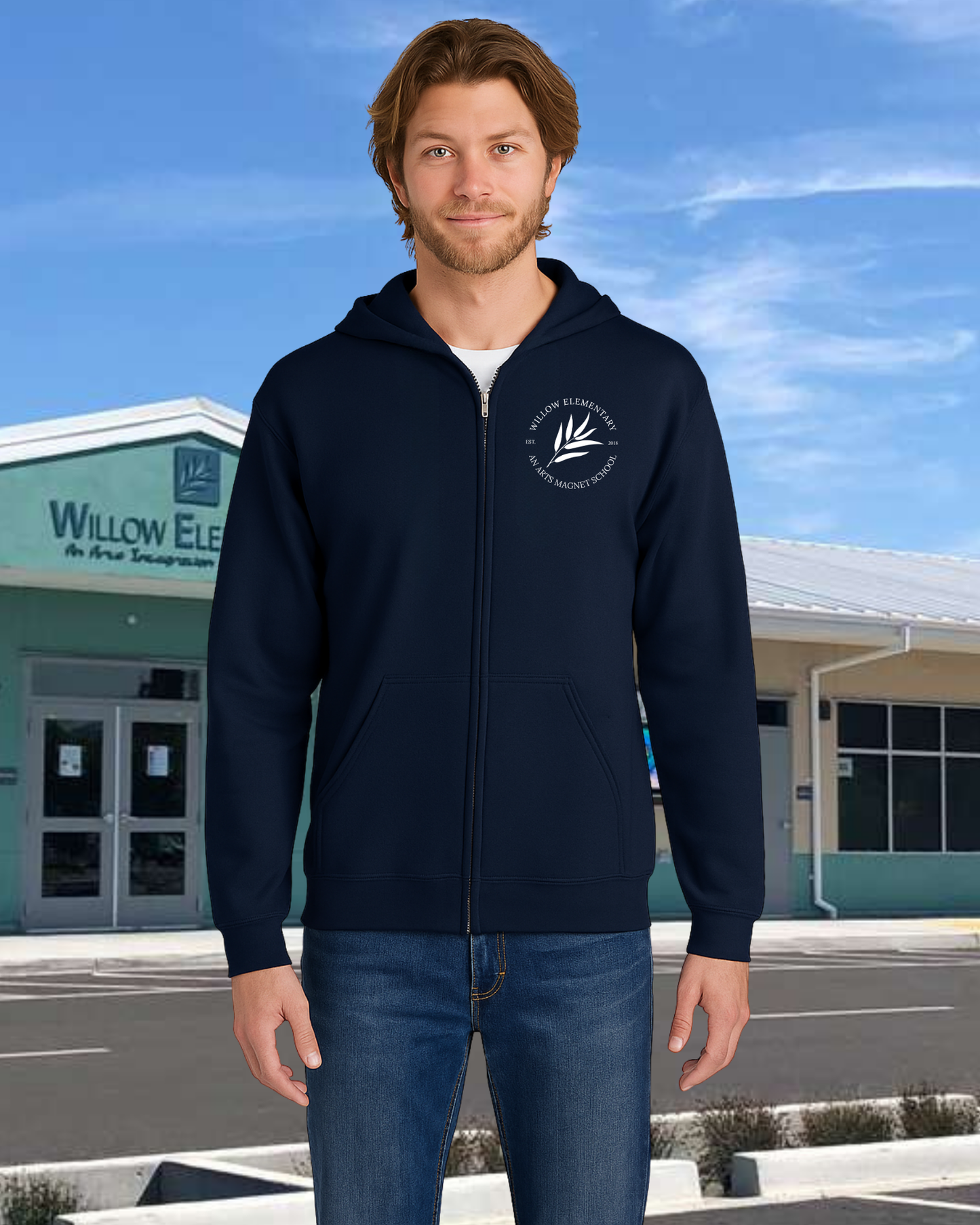 Willow Arts Magnet Est. 2018 Full Zip Hoodie