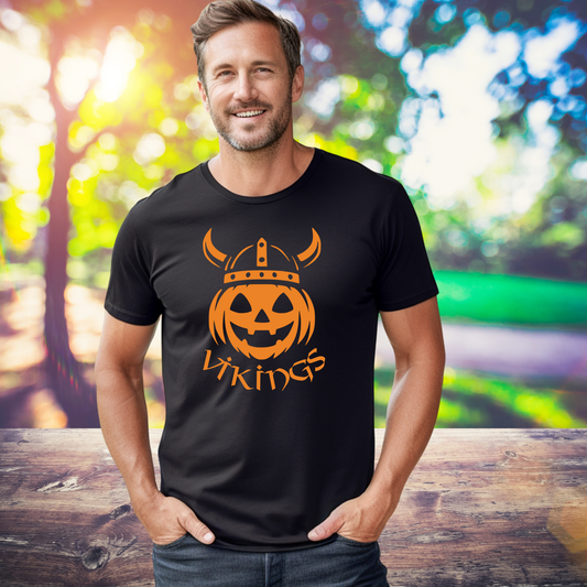 Halloween Vikings Unisex Cotton Tee