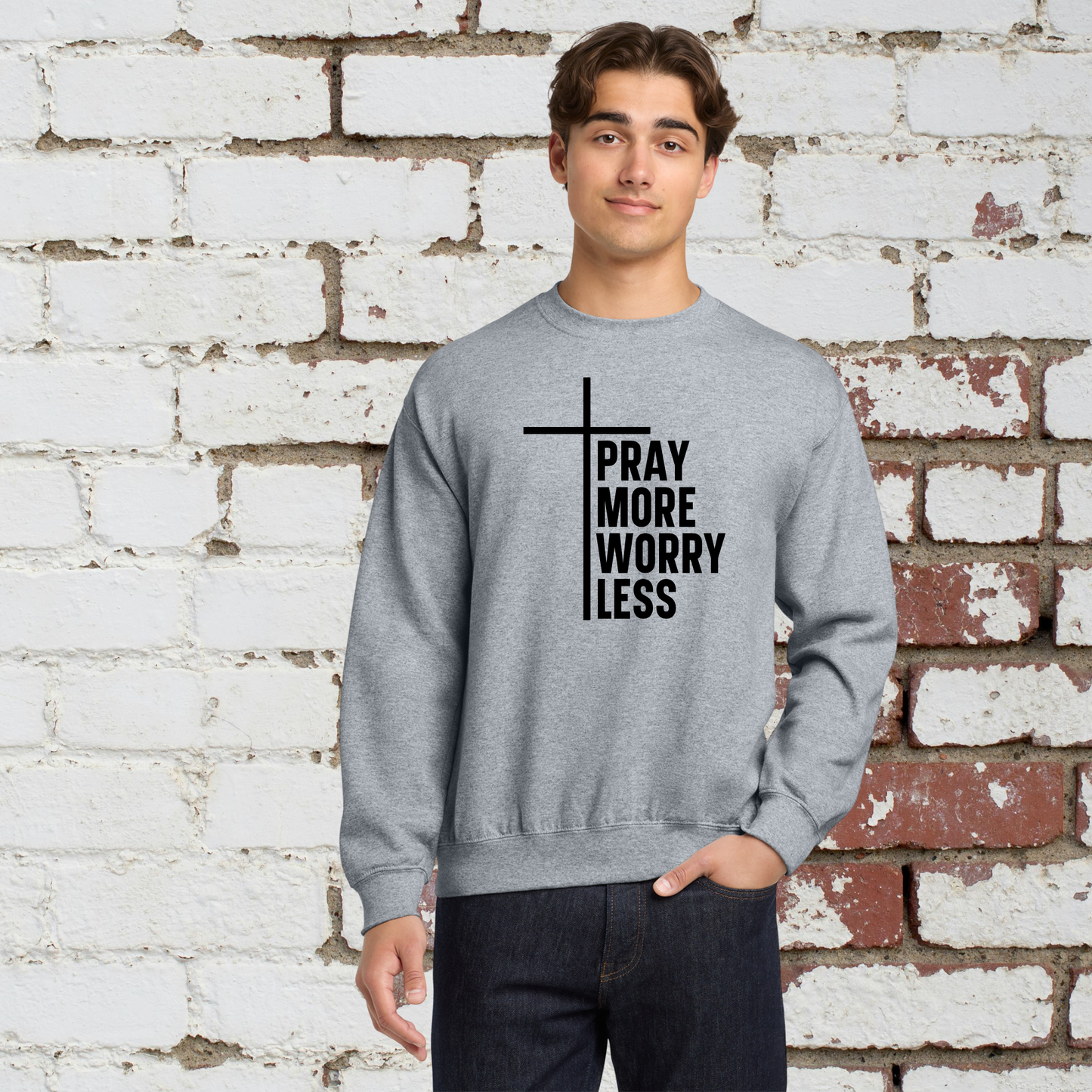 Pray More Unisex Crewneck Pullover