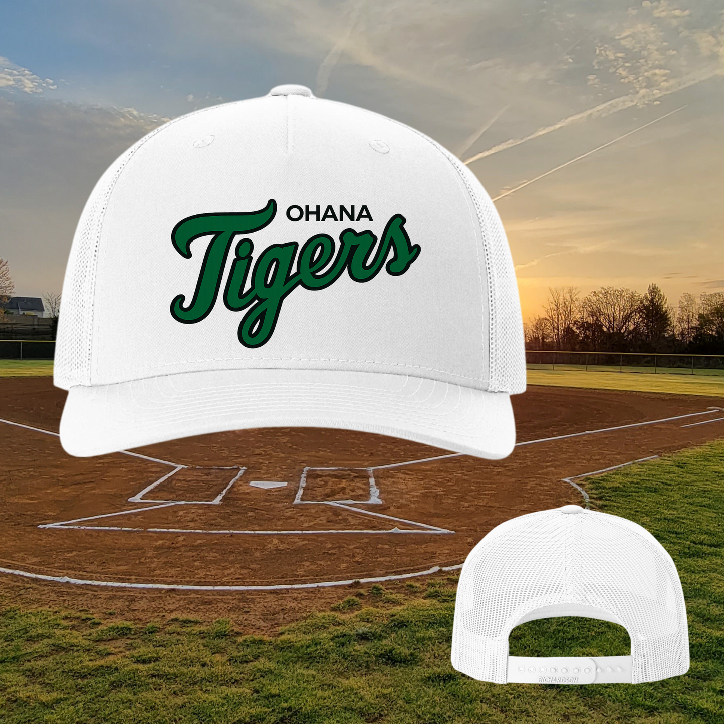 Ohana Tigers Script Richardson Trucker Hat