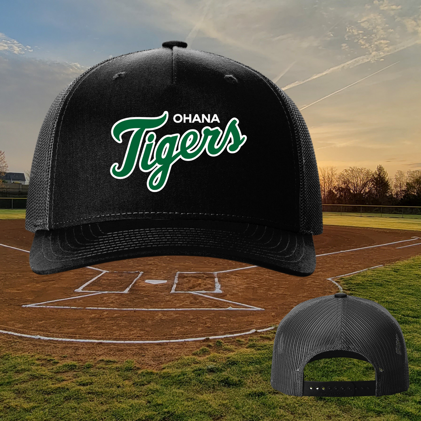 Ohana Tigers Script Richardson Trucker Hat