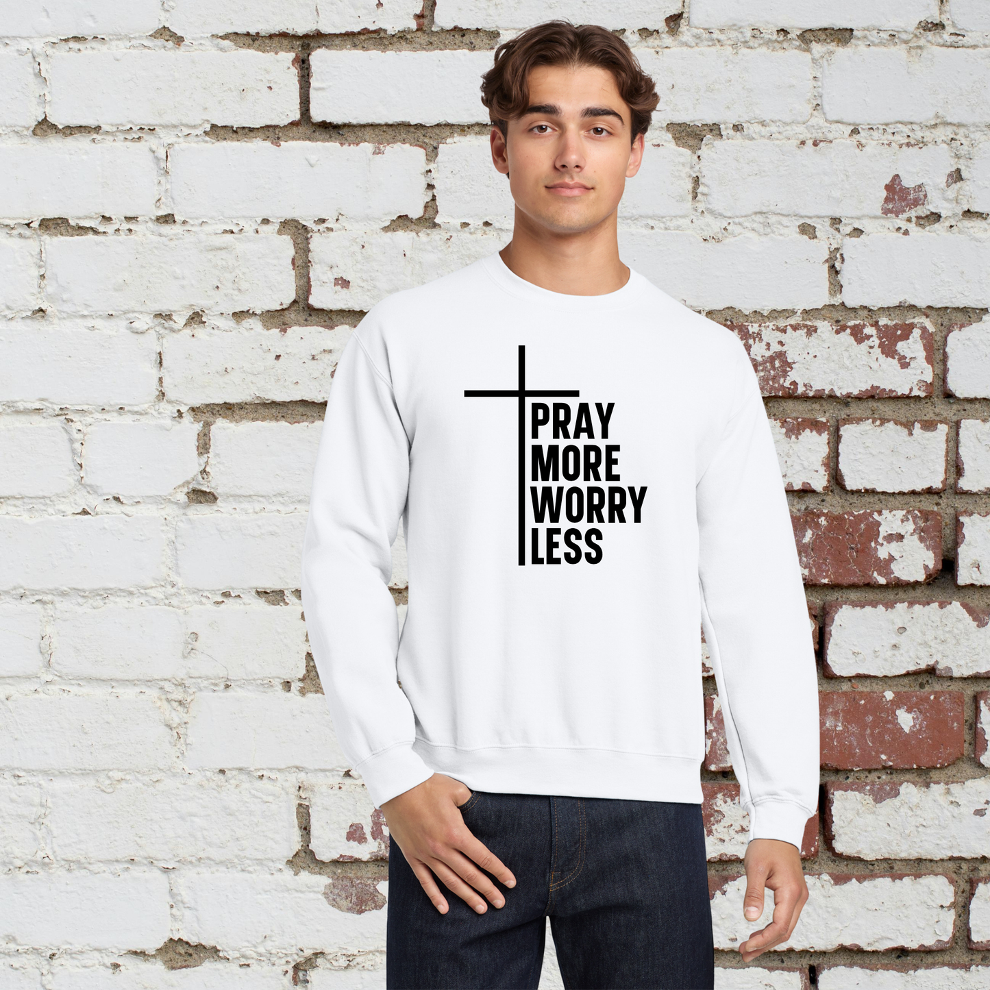 Pray More Unisex Crewneck Pullover