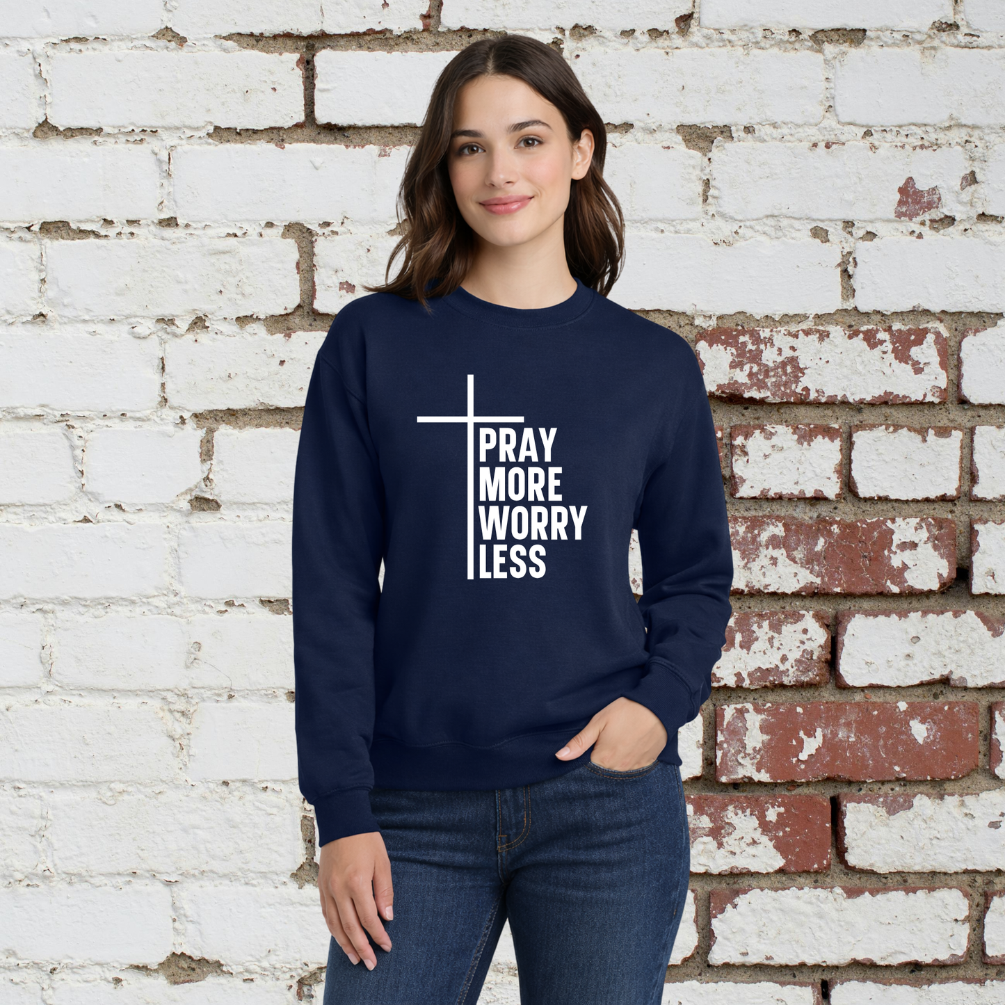 Pray More Unisex Crewneck Pullover