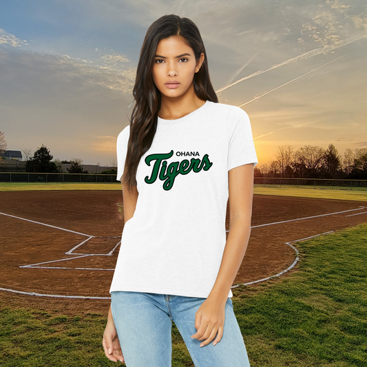 Ohana Tigers Script Bella+Canvas Ladies Tee