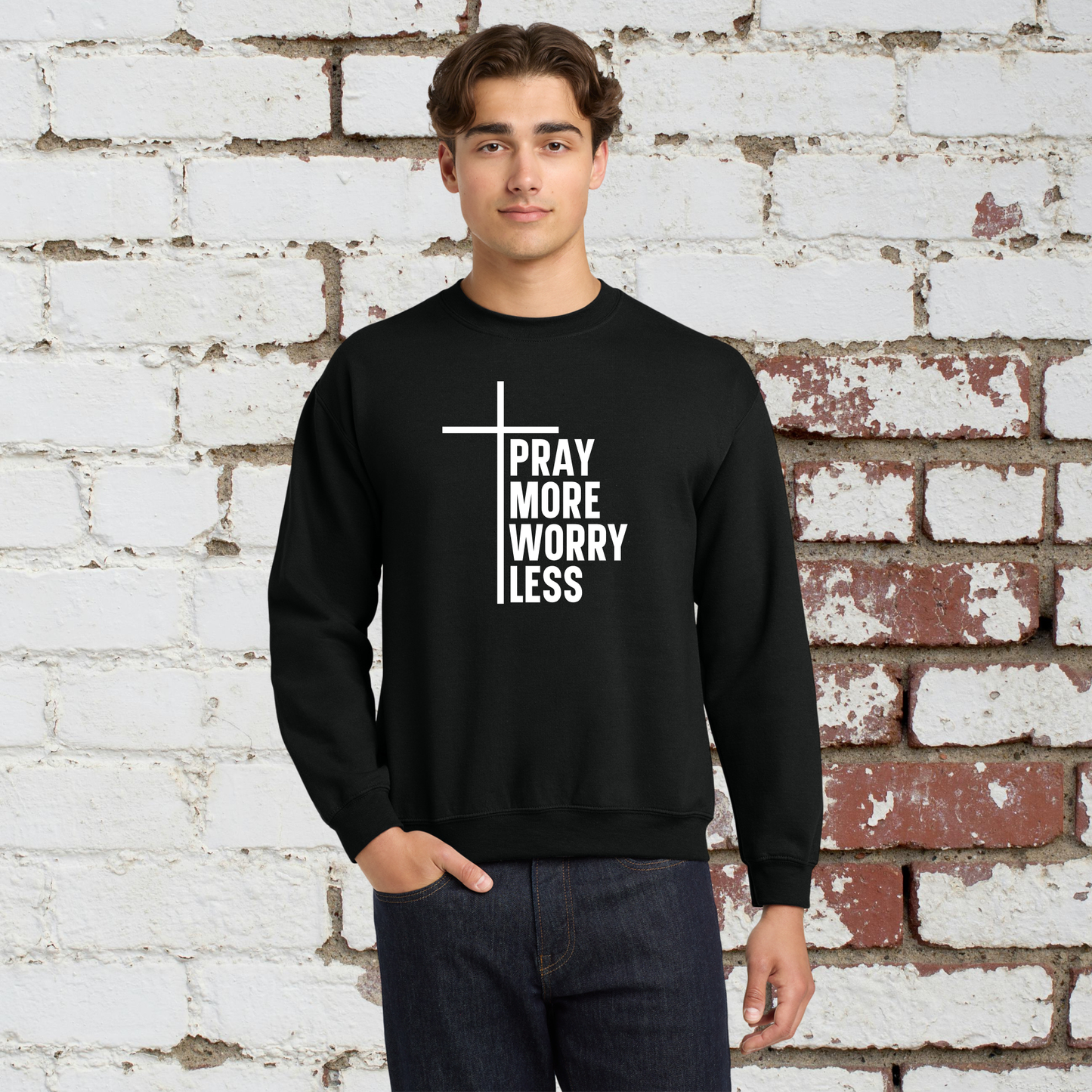 Pray More Unisex Crewneck Pullover
