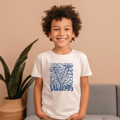 Vikings Typo Unisex Youth Tee