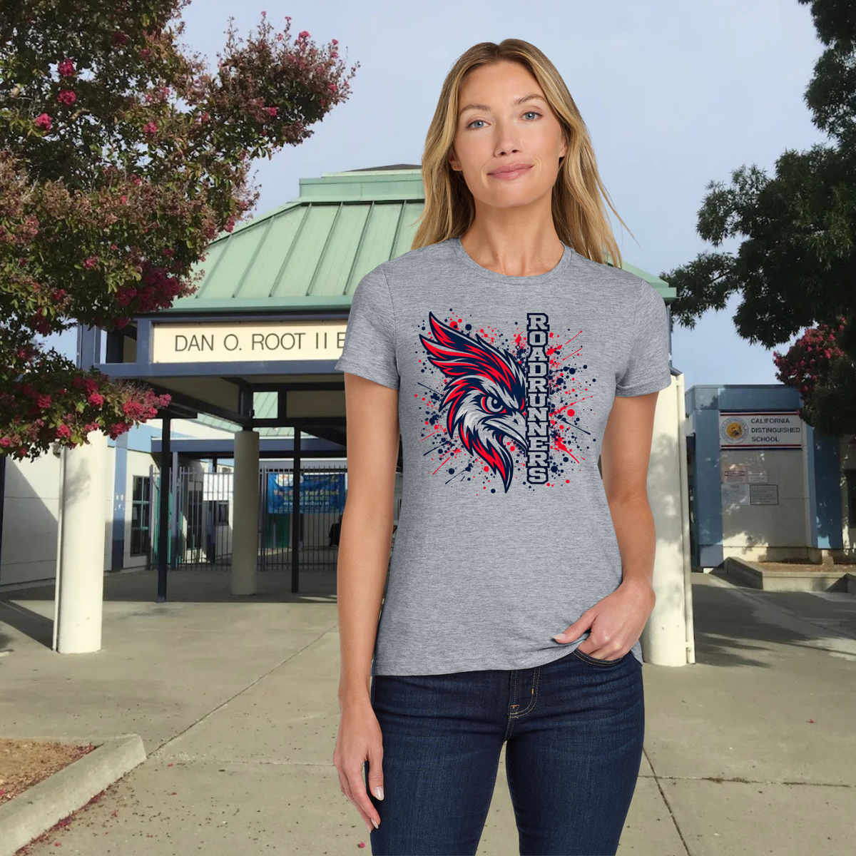 Roadrunners Color Splash Ladies Tee